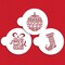 Modern Christmas Cookie Stencil Set | C954 by Designer Stencils | Cookie Decorating Tools | Baking Stencils for Royal Icing, Airbrush, Dusting Powder | Reusable Plastic Food Grade Stencil for Cookies | Easy to Use & Clean Cookie Stencil